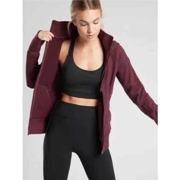 Athleta Triumph Hoodie Full Zip Sweater Women Size Small - Picture 4 of 15